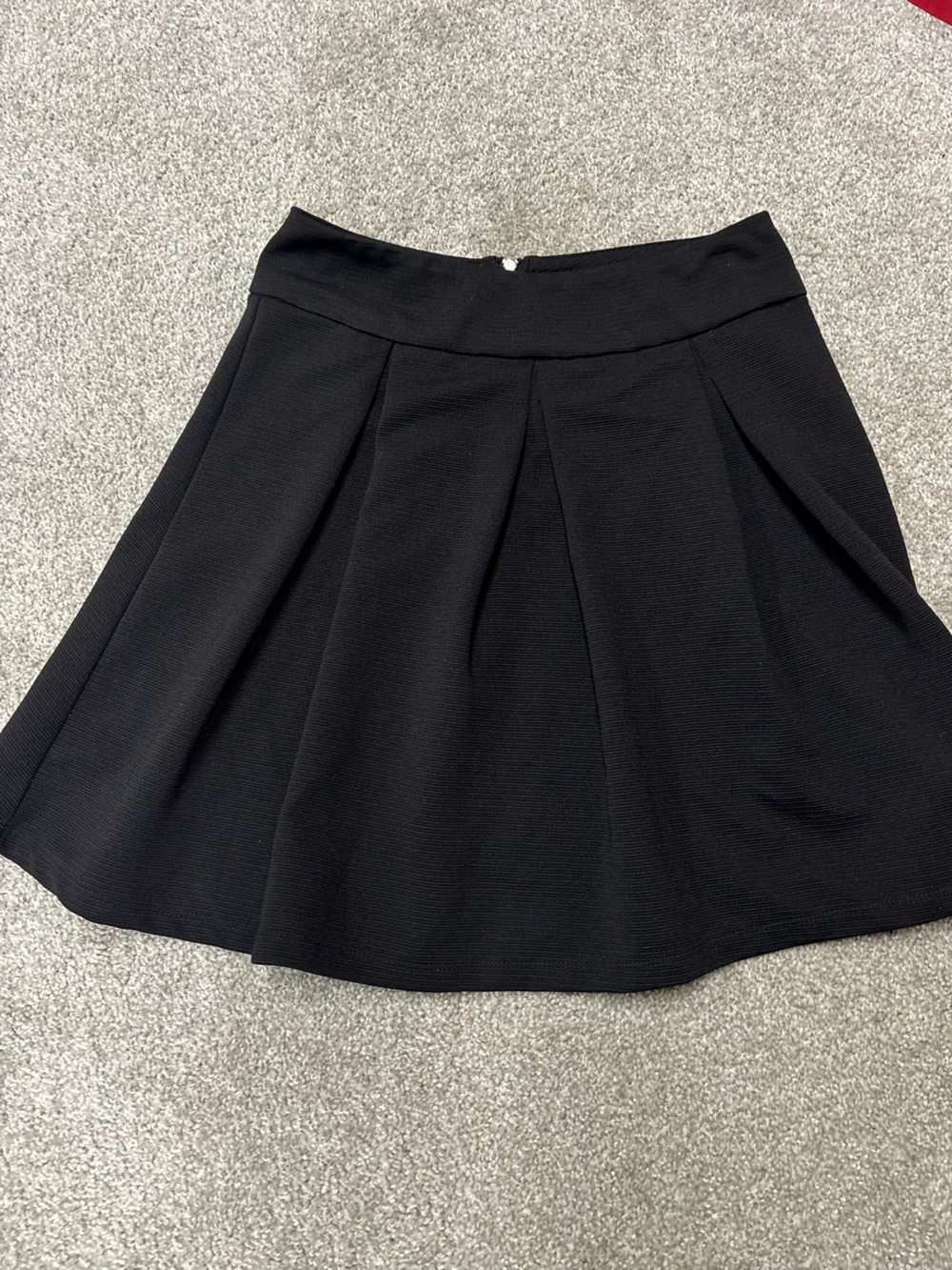 The Limited Black Pleated A-Line Skirt